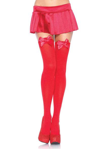 Leg Avenue  Nylon Over The Knee W/Bow Stockings  6255