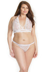 Coquette 7209X Plus Tulle Halter Bra Set
