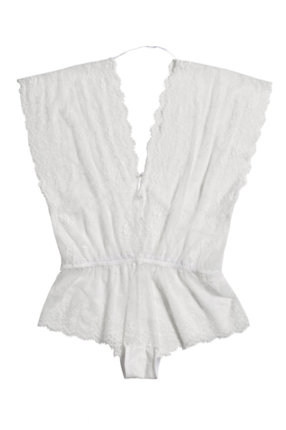 Coquette 7219X Plus Lace V Neck Romper