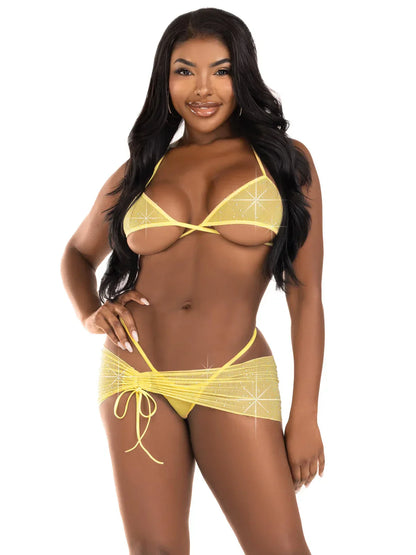 Leg Avenue Island Vibes Sarong and Bikini Set