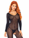 Leg Avenue 8297 Sheer Long Sleeves Bodystocking