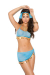 Elegant Moments Harem Hottie - Mesh Top, Skirt, Head Piece And G-string EM8668