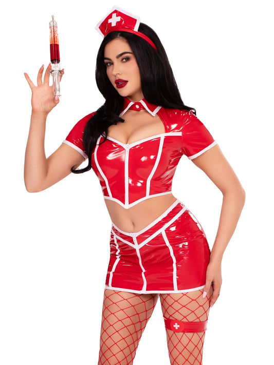 Red Alert Nurse Roleplay Costume