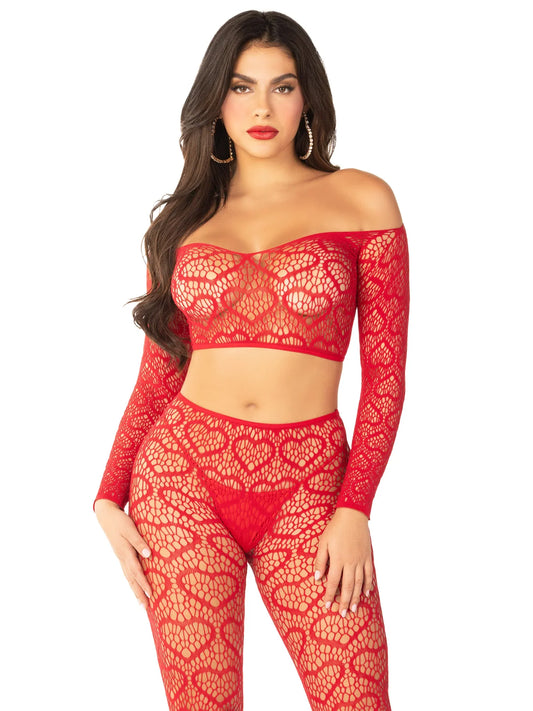 Wild Hearts Crop Top and Footless Tights
