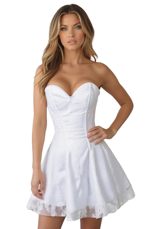 Daisy Corset White Lace Corset Dress