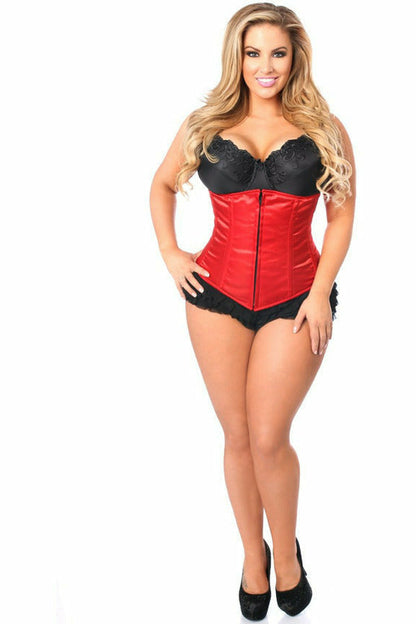 Daisy Red Underbust Zipper Corset LV-450