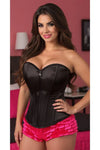 Daisy Black Sweetheart Front Zipper Corset LV-74