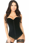 Daisy Black Velvet Overbust Corset LV-88
