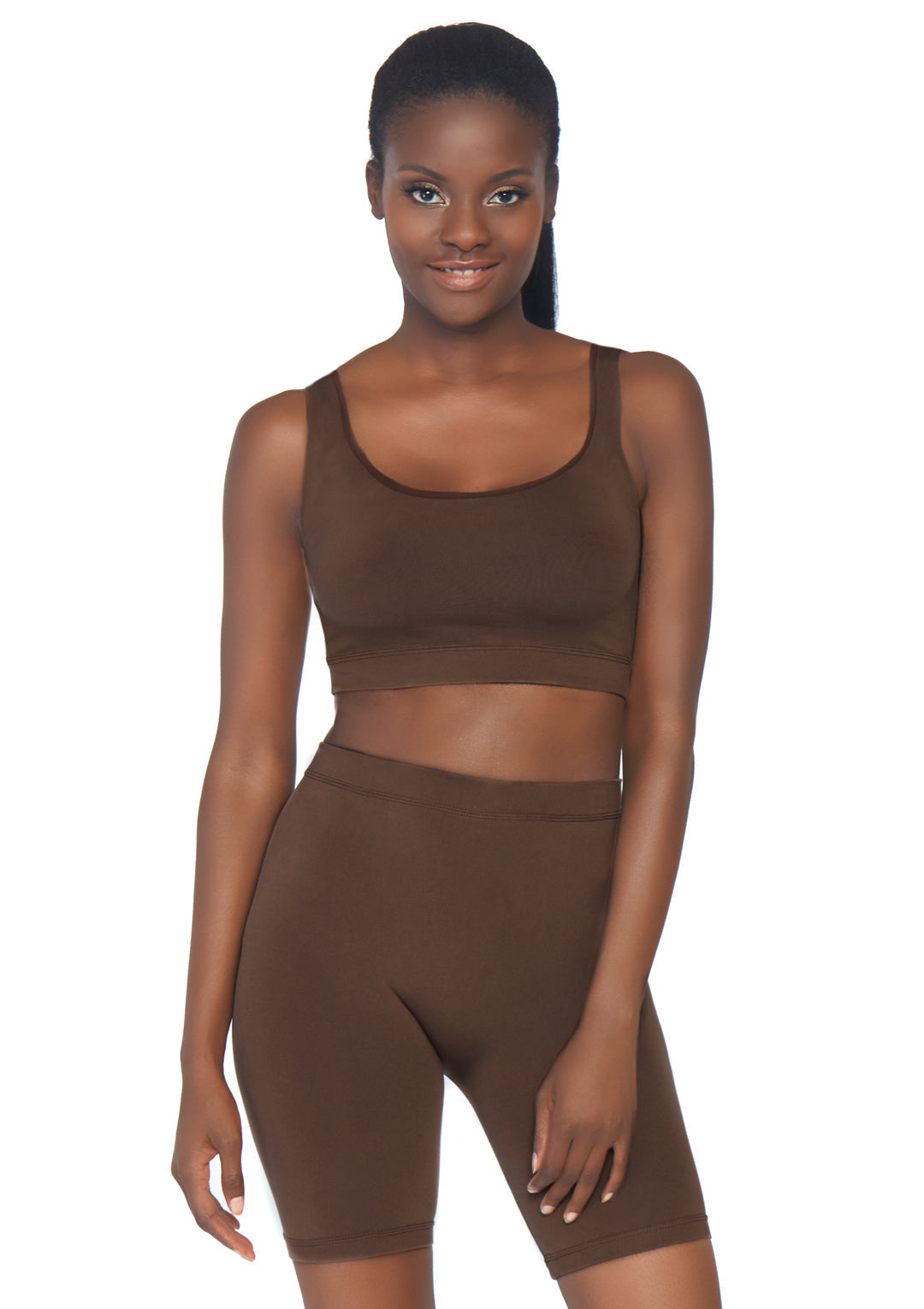 Leg Avenue  Seamless Opaque Spandex Crop Tank Set  NK004