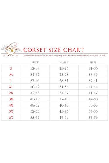 Daisy TD-1168 CURVY Brown Steampunk Steel Double Boned Under Bust Corset