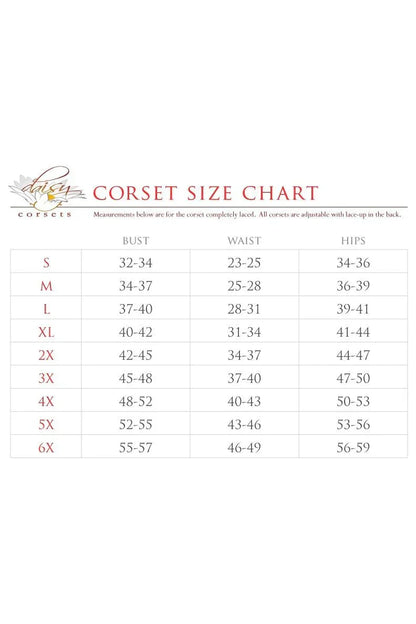 Daisy TD-1210 CURVY Brocade Double Steel Boned OverBust Corset