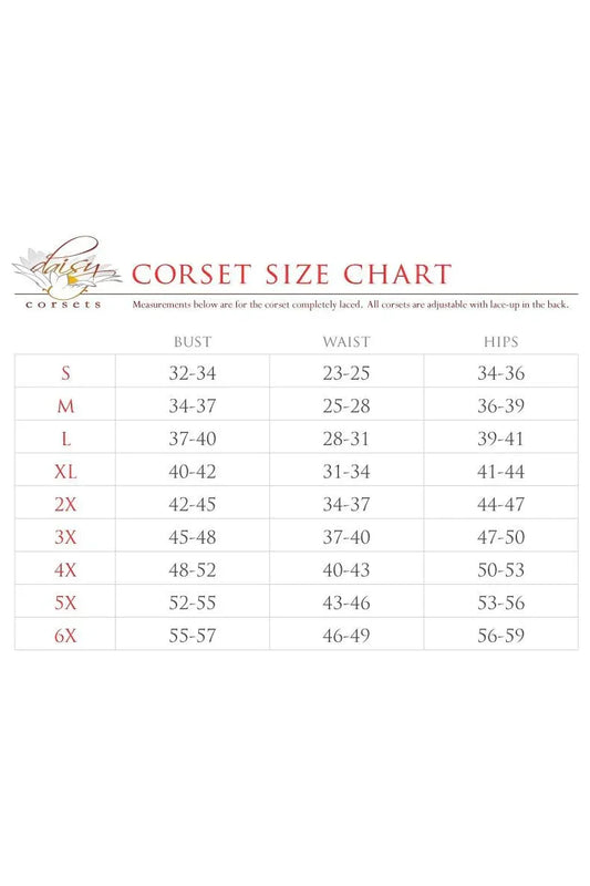 Daisy TD-1199 CURVY Brocade Double Steel Boned Under Bust Corset