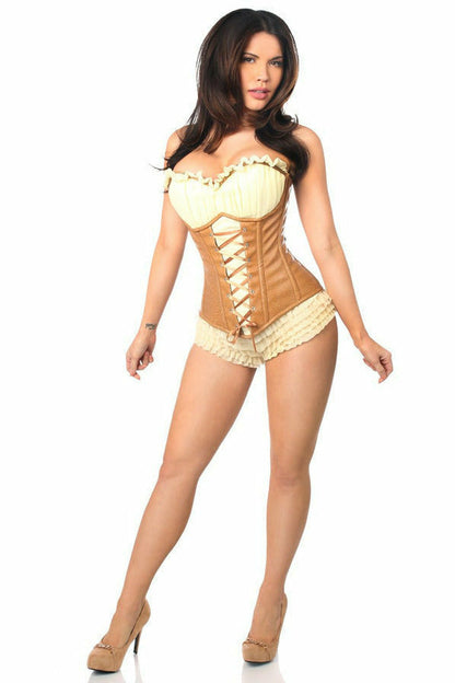 Daisy Faux Leather Steel Boned Ren Faire Corset TD-042