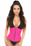 Daisy Hot Pink Patent PVC Steel Boned Under Bust Corset TD-1553