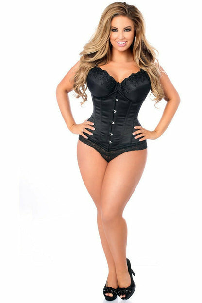 Daisy Black Steel Boned Underbust Corset w/Busk Closure TD-172