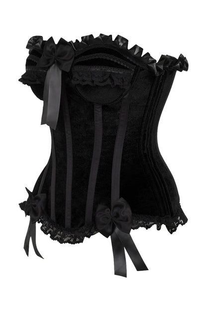 Daisy TD-173 Black Velvet Steel Boned Burlesque Corset