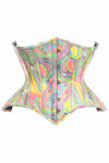 Daisy TD-1845 Retro Swirl Steel Boned Curvy Cut Underbust Cincher Corset