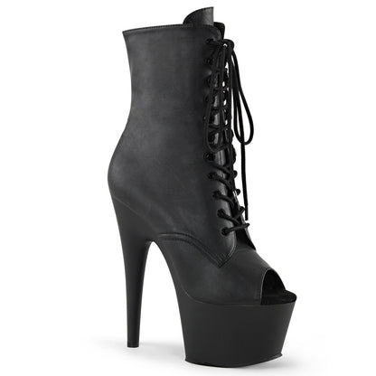 Pleaser Adore-1021 Peep Toe Lace Up Ankle Boot