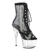 Pleaser Adore-1021RM Peep Toe Lace-Up Front Ankle Boot