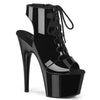 Pleaser Adore-700-20 Open Heel/Toe Lace-Up Front Bootie