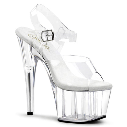 Pleaser Adore-708 Stiletto Platform Ankle Strap  Shoe In 10 Colors