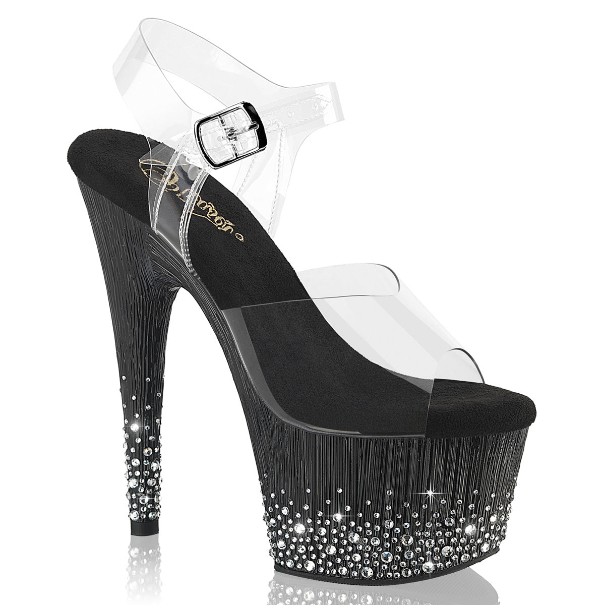 Pleaser Adore-708SPKL-01 Ankle Strap Sandal W/RS Design