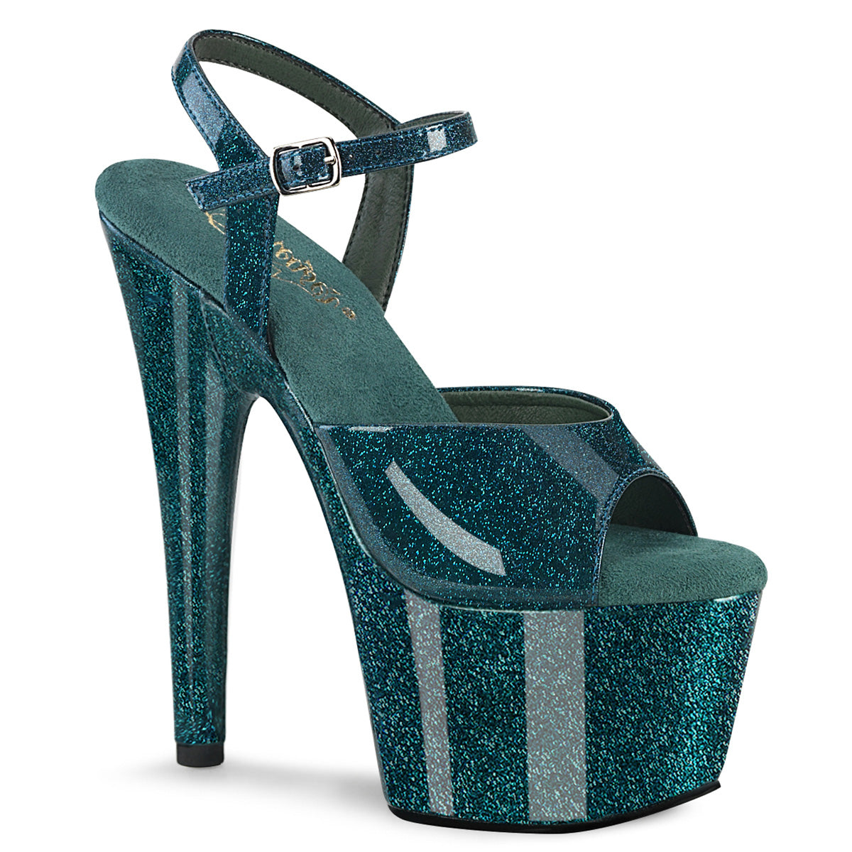 Pleaser Adore-709GP Glittery Ankle Strap  Shoe
