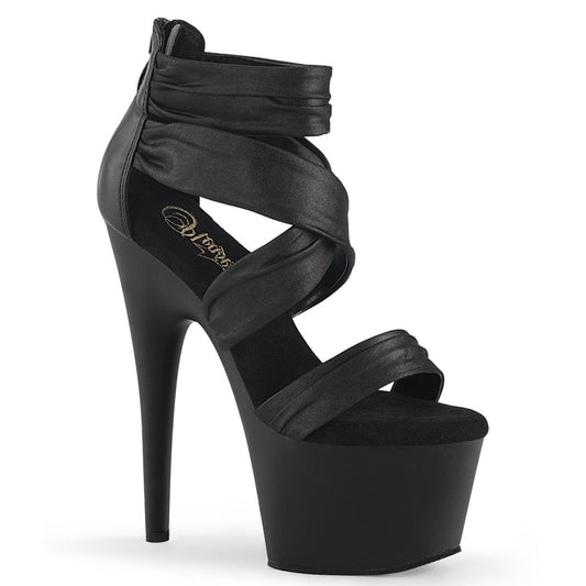 Pleaser Adore-720 Close Back Ruched Ankle Strap Sandal