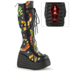 Demonia Blaze-152 LED Light-Up Back Coffin Knee High Boot
