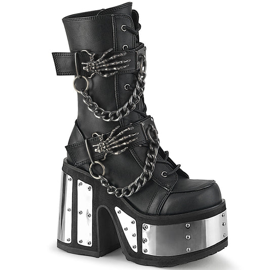 Demonia Camel-120 Platform Lace-Up Ankle Boot