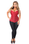 Daisy Wine Brocade Corset LV-136