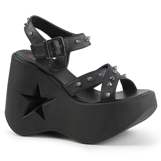 Demonia Dynamite-02 Criss Cross Ankle Strap Sandal