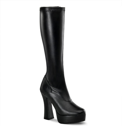 Pleaser Electra-2000Z Knee High Boot W/Side Zipper