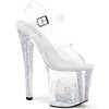 Pleaser Enchant-708Aqua-04 Platform Ankle Strap Sandal