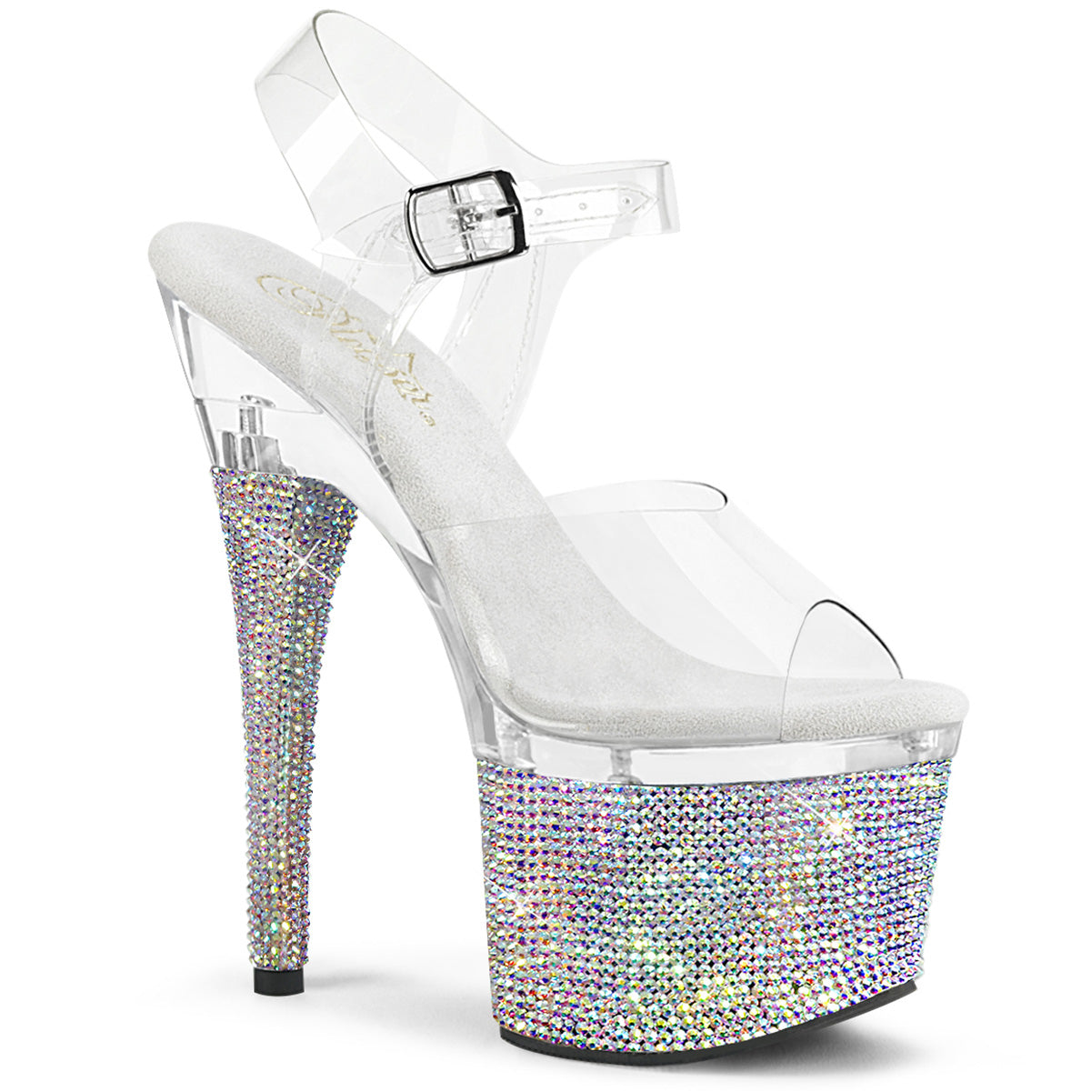 Pleaser Esteem-708DM Platform Ankle Strap Sandal W/RS