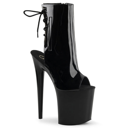 Pleaser Flamingo-1018 Back Lacing Platform Ankle Boot