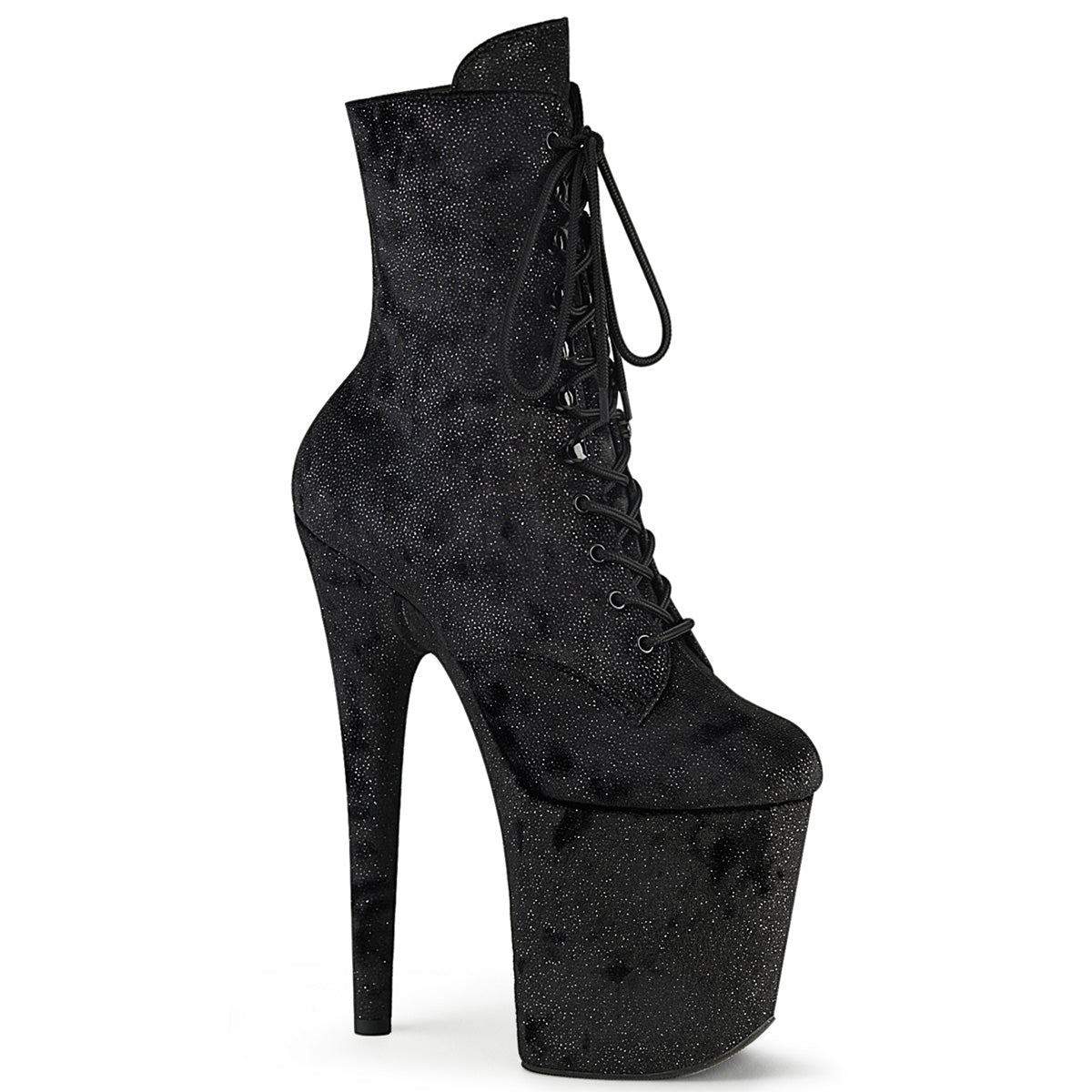 Pleaser Flamingo-1020WR Shimmering Fabric Ankle Boot