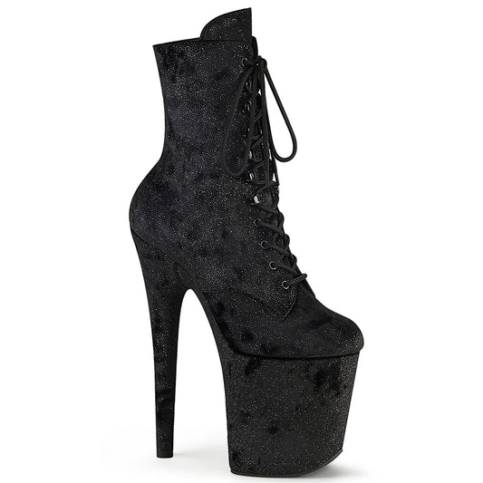 Pleaser Flamingo-1020WR Shimmering Fabric Ankle Boot
