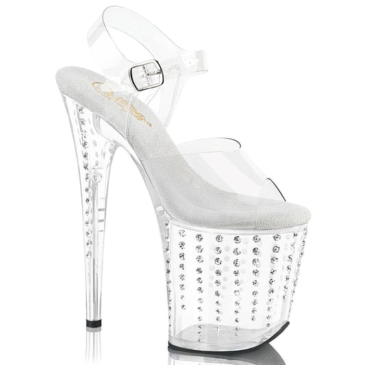 Pleaser Flamingo-808TDRS Ankle Strap Sandal W/Rhinestones