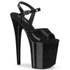 Pleaser Flamingo-809GP Glittery Ankle Strap Sandal