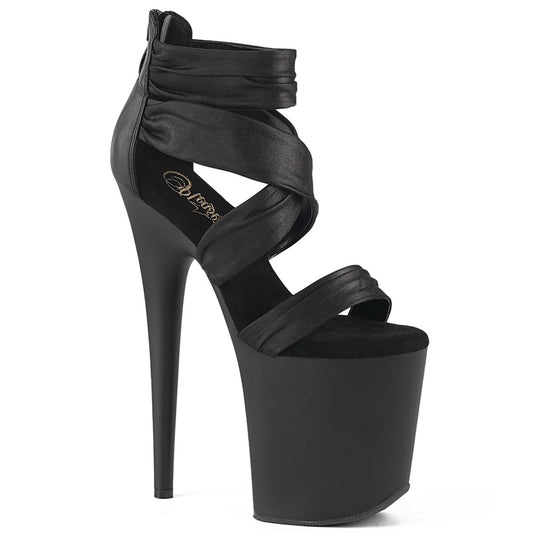 Pleaser Flamingo-820 Ruched Ankle Strap Sandal