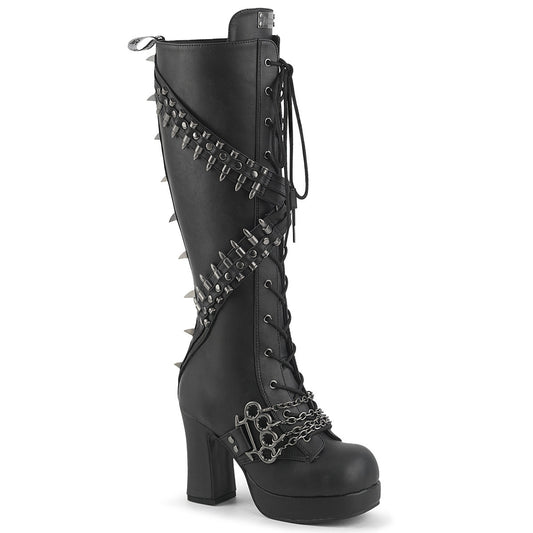 Demonia Gothika-108 Lace-Up Front Knee-High Boot
