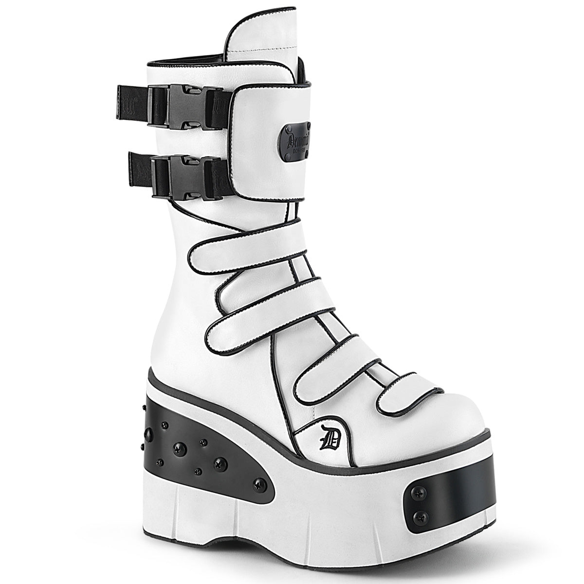 Demonia Kera-108 Strappy Mid-Calf Boot