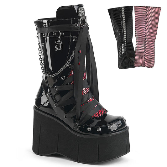 Demonia Kera-121 Mid-Calf Boot W/Corset Lacing