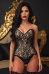 Daisy Lace Overbust Corset Sweetheart Neckline Busk Closure