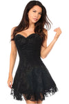 Lavish Black Lace Corset Dress - Daisy Corsets
