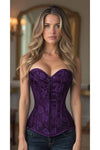 Daisy Dark Purple Lace Overbust Corset LV-144