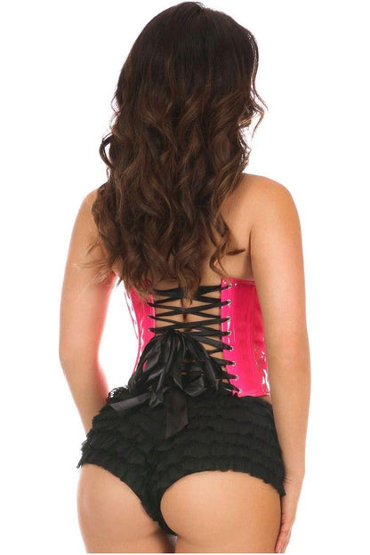 Lavish Pink Patent PVC Underwire Bustier - Daisy Corsets