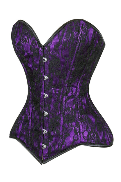 Daisy Lace Overbust Corset Sweetheart Neckline Busk Closure