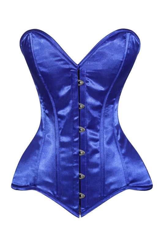 Daisy Royal Blue Overbust Corset Sweetheart Neckline Busk Closure